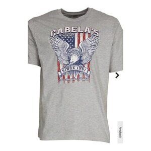 BASS PRO SHOPS American Tradition Fishing T-Shirt Short Sleeve Size L Gray New